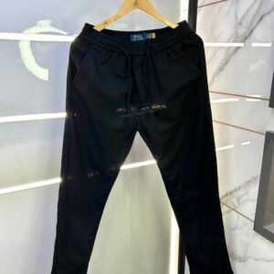 Ralph_Lauren Imported Black Super Premium Linen Blend Trouser F3113-BL