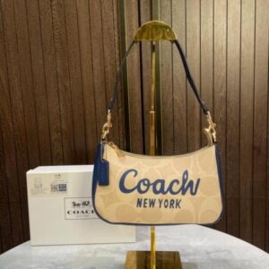 Coac_h teri mini crossbody bag in signature canvas with Coac_h graphic & original box 712